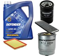 Denckermann Controllo Set mannol Defender 10W-40 5L per Opel Astra F. 1.7