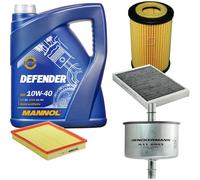 DENCKERMANN Controllo Set MANNOL Defender 10W-40 5L Per Opel Astra G CC 1.2