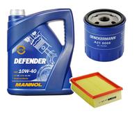 DENCKERMANN Controllo Set MANNOL Defender 10W-40 5L Per Peugeot 206 CC 2.0
