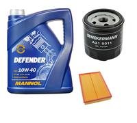 DENCKERMANN Controllo Set MANNOL Defender 10W-40 5L Per VW Fox 1.4
