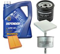 DENCKERMANN Controllo Set MANNOL Defender 10W-40 5L Per VW Fox 1.4