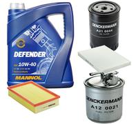 DENCKERMANN Controllo Set MANNOL Defender 10W-40 5L Per VW Polo Variant 1.9