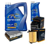 DENCKERMANN Controllo Set MANNOL Defender 10W-40 6L Per Audi A3 1.2 TSI 1.4