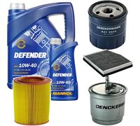 Denckermann Controllo Set Mannol Defender 10W-40 6L Per Fiat Punto 1.9 DS 60