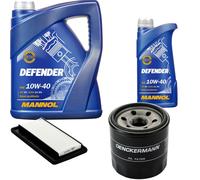 DENCKERMANN Controllo Set MANNOL Defender 10W-40 6L Per Hyundai Atos 1.0i