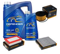 Denckermann Controllo Set mannol Defender 10W-40 6L per Intelligente Fortwo