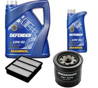 Denckermann Controllo Set mannol Defender 10W-40 6L per Mitsubishi