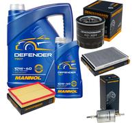 DENCKERMANN Controllo Set MANNOL Defender 10W-40 6L Per Opel Astra G CC 1.6