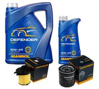 DENCKERMANN Controllo Set MANNOL Defender 10W-40 6L Per Peugeot 106 II 1.0i