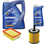 Denckermann Controllo Set Mannol Defender 10W-40 6L Per Peugeot 307 1.6 16V