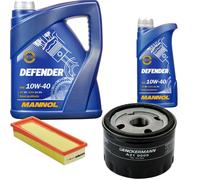 Denckermann Controllo Set Mannol Defender 10W-40 6L Per Renault Kangoo 1.4