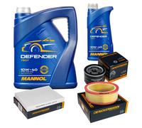 Denckermann Controllo Set Mannol Defender 10W-40 6L Per Renault Kangoo 1.4