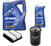 Denckermann Controllo Set Mannol Defender 10W-40 6L Per Suzuki Baleno Kombi