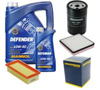 DENCKERMANN Controllo Set MANNOL Defender 10W-40 6L Per VW Golf II 1.8I Cat