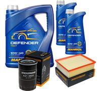 DENCKERMANN Controllo Set MANNOL Defender 10W-40 7L Per Audi A4 2.0 1.6