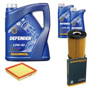 DENCKERMANN Controllo set MANNOL Defender 10W-40 7L per BMW Serie 3 Compact