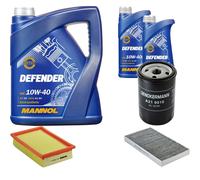 DENCKERMANN Controllo Set MANNOL Defender 10W-40 7L Per Fiat Brava 1.6 16V
