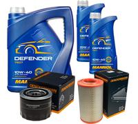 DENCKERMANN Controllo Set MANNOL Defender 10W-40 7L Per Fiat Ducato Bus 2.3