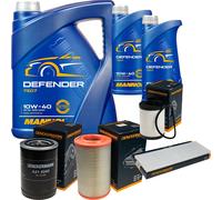 DENCKERMANN Controllo Set MANNOL Defender 10W-40 7L Per Fiat Ducato Bus 2.3