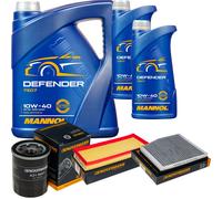 DENCKERMANN Controllo Set MANNOL Defender 10W-40 7L Per Fiat Punto 1.2 16V