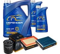 DENCKERMANN Controllo Set MANNOL Defender 10W-40 7L Per Mazda 2 1.4 1.25