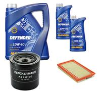 DENCKERMANN Controllo Set MANNOL Defender 10W-40 7L Per Mazda Premacy 2.0 TD