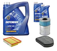 Denckermann Controllo Set Mannol Defender 10W-40 7L Per Mercedes C-Klasse