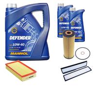 DENCKERMANN Controllo Set MANNOL Defender 10W-40 7L Per Mercedes E-Klasse
