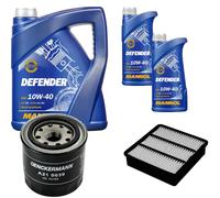 Denckermann Controllo Set mannol Defender 10W-40 7L per Mitsubishi