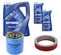 Denckermann Controllo Set Mannol Defender 10W-40 7L Per Nissan Pick-Up 2.4