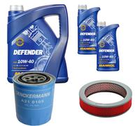 DENCKERMANN Controllo Set MANNOL Defender 10W-40 7L Per Nissan Pick-Up 2.5 D