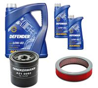 DENCKERMANN Controllo Set MANNOL Defender 10W-40 7L Per Nissan Pick-Up 2.5 D