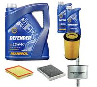 DENCKERMANN Controllo Set MANNOL Defender 10W-40 7L Per Opel Astra G CC 1.2