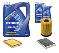 DENCKERMANN Controllo Set MANNOL Defender 10W-40 7L Per Opel Astra G CC 1.2