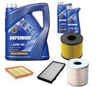 Denckermann Controllo Set Mannol Defender 10W-40 7L Per Opel Vivaro Kasten