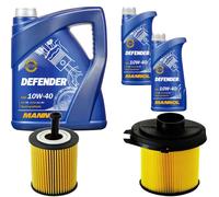 DENCKERMANN Controllo Set MANNOL Defender 10W-40 7L Per Peugeot 106 II 1.1I
