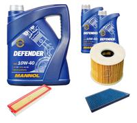 DENCKERMANN Controllo Set MANNOL Defender 10W-40 7L Per Peugeot 206 CC 1.6