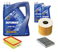 DENCKERMANN Controllo Set MANNOL Defender 10W-40 7L Per Peugeot 307 1.6 16V