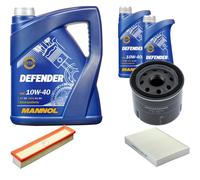 DENCKERMANN Controllo Set MANNOL Defender 10W-40 7L Per Renault Clio II 1.2