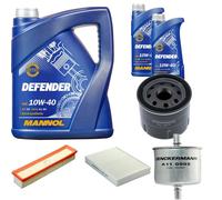 DENCKERMANN Controllo Set MANNOL Defender 10W-40 7L Per Renault Clio II 1.2