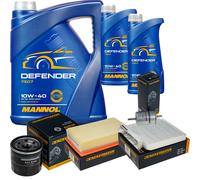 DENCKERMANN Controllo Set MANNOL Defender 10W-40 7L Per Renault Clio III 2.0