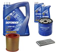 DENCKERMANN Controllo Set MANNOL Defender 10W-40 7L Per Renault Espace II 2.2