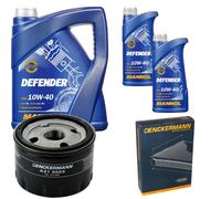 Denckermann Controllo Set Mannol Defender 10W-40 7L Per Renault Kangoo/Grand