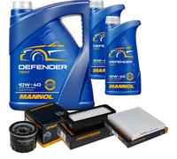 Denckermann Controllo Set Mannol Defender 10W-40 7L Per Suzuki Celerio 1.0