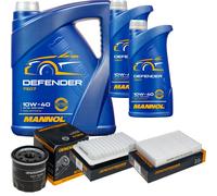 DENCKERMANN Controllo Set MANNOL Defender 10W-40 7L Per Suzuki Splash 1.0 1.2