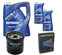 Denckermann Controllo Set Mannol Defender 10W-40 7L Per Suzuki Splash 1.2
