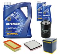 DENCKERMANN Controllo Set MANNOL Defender 10W-40 7L Per VW Golf II 1.8I Cat