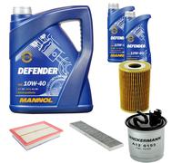 DENCKERMANN Controllo Set MANNOL Defender 10W-40 7L Per VW Sharan 1.9 TDI