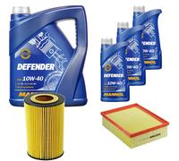 DENCKERMANN Controllo Set MANNOL Defender 10W-40 8L Per Audi A4 Avant 2.5 TDI