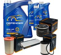 DENCKERMANN Controllo Set MANNOL Defender 10W-40 8L Per Fiat Ducato Bus 2.3